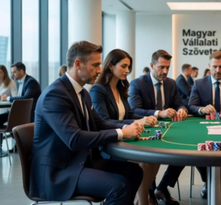 Vállalati offline rendezvény pókerasztallal